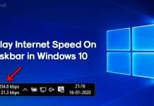 How to Display Internet Speed on Taskbar in Windows 10